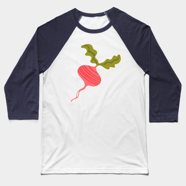 BIG RADISH (OR IS IT A BEET?) Fun Healthy Vegetable Food - UnBlink Studio by Jackie Tahara Baseball T-Shirt by UnBlink Studio by Jackie Tahara